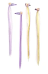 CAPELLI NEW YORK KIDS' ASSORTED 4-PACK FAUX HAIR EXTENSION CLIPS