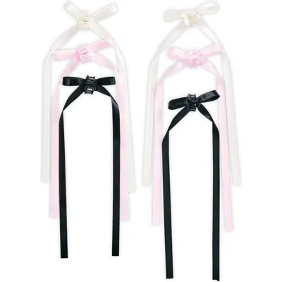 Capelli New York Kids' Assorted 6-pack Bow Clips In Pink Combo