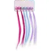 Capelli New York Kids' Assorted 6-pack Tinsel Faux Hair Extensions In Pink