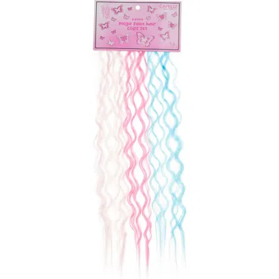 Capelli New York Kids' Assorted 6-pack Wavy Faux Hair Clips In Pink