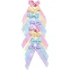 Capelli New York Kids' Assorted 8-pack Gingham Bow Clips In Red Multi
