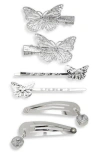CAPELLI NEW YORK KIDS' ASSORTED SET OF 6 HAIR CLIPS AND PINS
