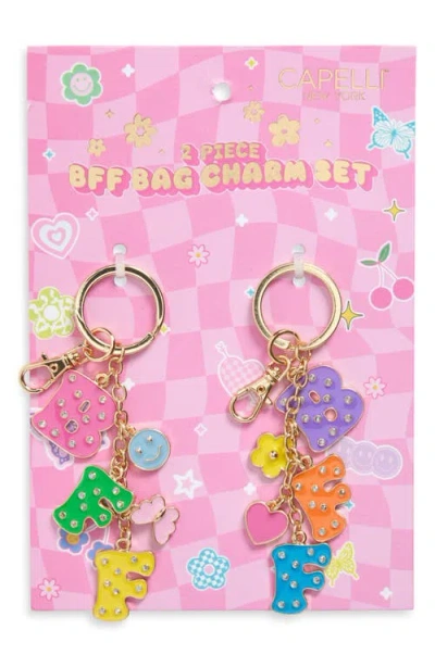Capelli New York Kids' Bff Bag Charm 2-piece Set In Gold