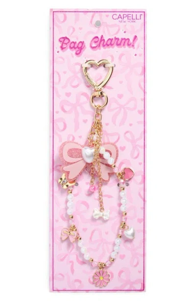 Capelli New York Kids' Bow Bag Charm In Gold