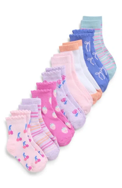 Capelli New York Kids' Dainty Mixed Icons Assorted 8-pack Crew Socks In Multi