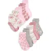 Capelli New York Kids' Dance Princess Assorted 10-pack Gripper Crew Socks In Multi