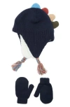 Capelli New York Kids' Dino Hat & Mittens Set In Black