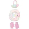 Capelli New York Kids' Earmuffs, Scarf & Gloves Set In Multi