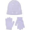 Capelli New York Kids' Embellished Beanie & Gloves Set In Purple
