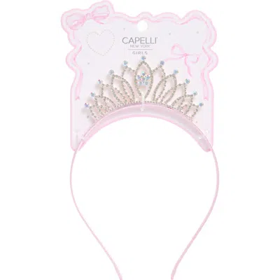 Capelli New York Kids' Embellished Crown Headband In Pink