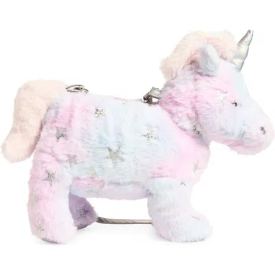 Capelli New York Kids' Faux Fur Unicorn Bag In Pink