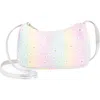 Capelli New York Kids' Glitter Daisies Faux Leather Crossbody Bag In Pink Multi Combo