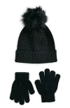 CAPELLI NEW YORK CAPELLI NEW YORK KIDS' HAT & GLOVES SET