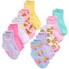 Capelli New York Kids' I Love Snacks Assorted 10-pack Gripper Crew Socks