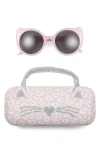 Capelli New York Kids' Leopard Print Sunglasses & Case Set In Pink Combo