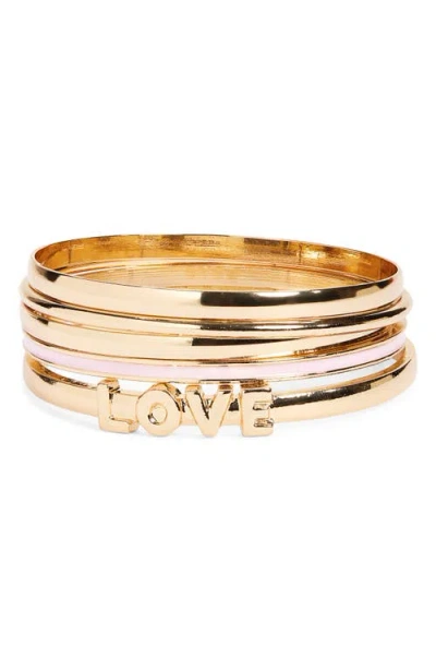 Capelli New York Kids' Love Bangle Set In Gold