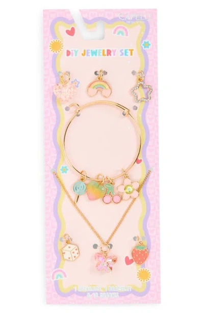 Capelli New York Kids' Necklace, Bracelet & Charm Set In Green