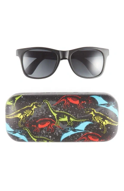 Capelli New York Kids' Neon Dino Sunglasses & Case Set In Black