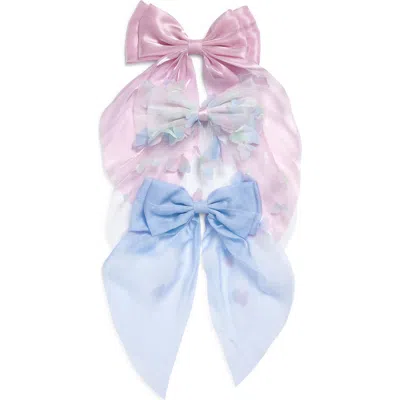 Capelli New York Kids' Pack Of 3 Pretty Bow Hair Clips In Multi