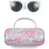 Capelli New York Kids' Round Sunglasses & Mermaid Scale Case Set In Pink Combo