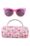 CAPELLI NEW YORK CAPELLI NEW YORK KIDS' ROUND SUNGLASSES & PICNIC CASE SET