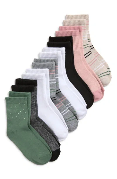 Capelli New York Kids' Scattered Gems Assorted 8-pack Quarter Socks In Multi