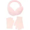 Capelli New York Kids' Sequin Faux Fur Earmuffs & Gloves Set In Pink