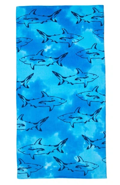 Capelli New York Kids' Shark Beach Towel In Blue