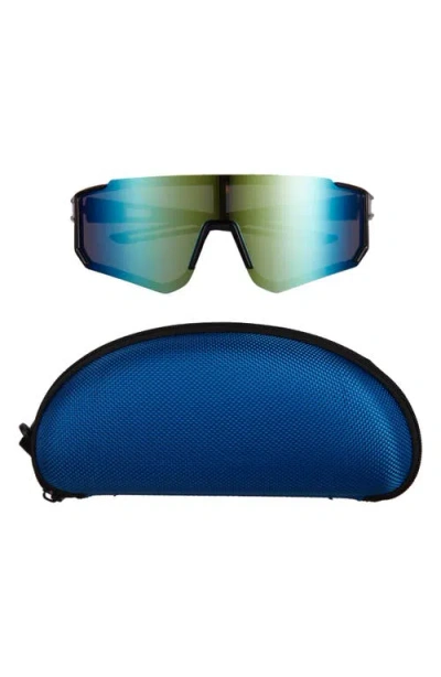 Capelli New York Kids' Shield Sunglasses & Case Set In Blue