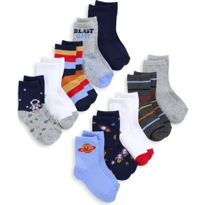 Capelli New York Kids' Space Crews Assorted 10-pack Crew Socks In Multi