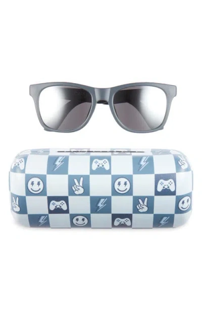 Capelli New York Kids' Square Sunglasses & Retro Gamer Case Set In Blue Combo