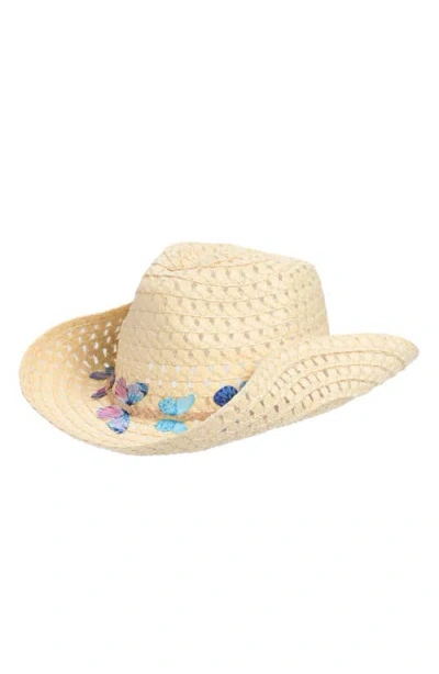 Capelli New York Kids' Straw Cowboy Hat In Natural Combo
