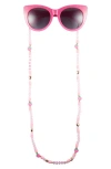 CAPELLI NEW YORK CAPELLI NEW YORK KIDS' STRAWBERRY SUNGLASSES & CHAIN SET