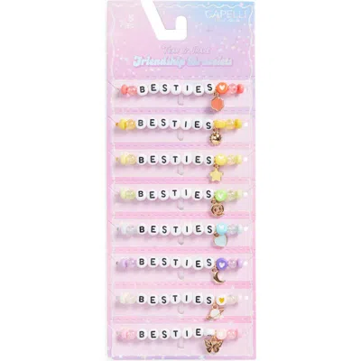 Capelli New York Kids' Tear & Share 8-pack Assorted Best Friends Bracelet Set In Multi