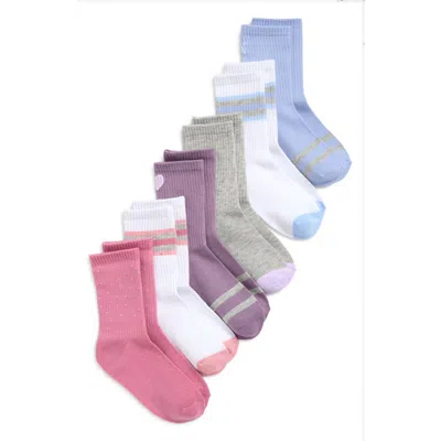 Capelli New York Kids' Tonal Icons Assorted 6-pack Crew Socks In Blue