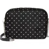 Capelli New York Kids' Velvet Glitter Heart Bag In Black Combo