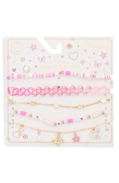 Capelli New York Kids' Western 5-piece Choker Set In Pink