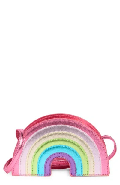 Capelli New York Kids' Rainbow Metallic Crossbody Bag In Multi