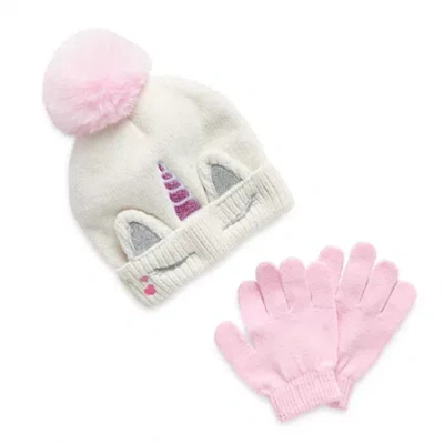 Capelli Of N.y. Little & Big Kid Girls 2-pc. Animal Cold Weather Set In White