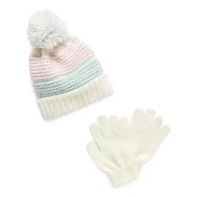 Capelli Of N.y. Little & Big Kid Girls 2-pc. Striped Cold Weather Set In Neutral