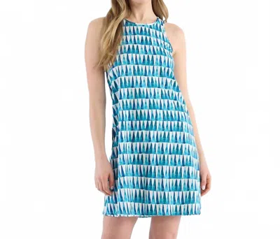 Capelton Road Summer Upf Tank Mini Dress In Painted Triangles In Multi
