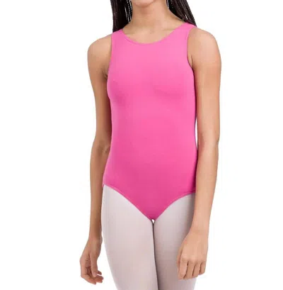 Capezio Adult Camisole Leotard With Adjustable Straps In Candy Pink In Multi