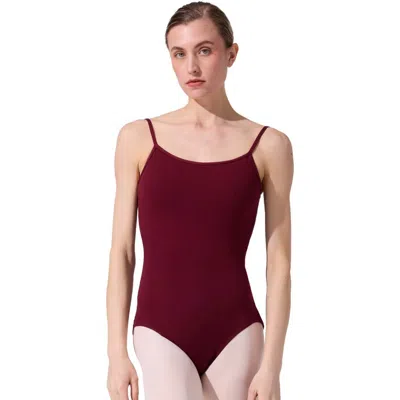 Capezio Camisole Leotard W/ Adjustable Straps In Burgundy