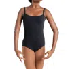 Capezio Camisole Leotard With Bratek In Black