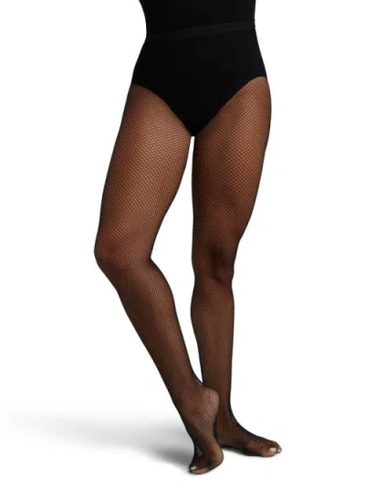 Capezio Classic Fishnet Tight With Seams In Black