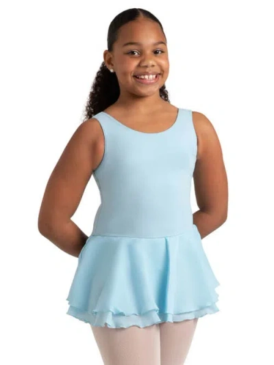 Capezio Kids'  Double Layer Skirt Tank Dress In Blue