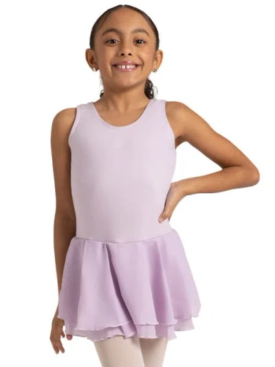 Capezio Kids'  Double Layer Skirt Tank Dress In Purple
