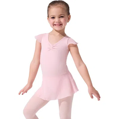 Capezio Kids'  Flutter Sleeve Dress In Pink