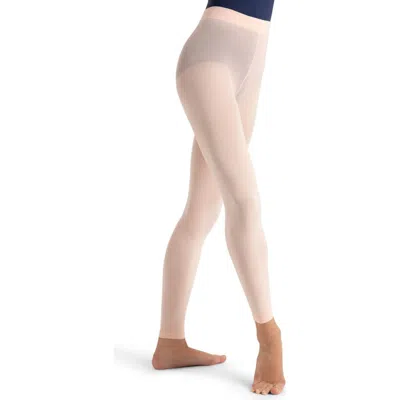 Capezio Footless Tight W Self Knit Waistband In Pink