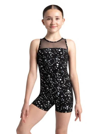Capezio Kids'  Future Star Rainbow Star Biketard In Black